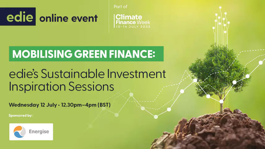 Speakers announced for edie's Sustainable Investment Inspiration Sessions next week - Vimarsana News